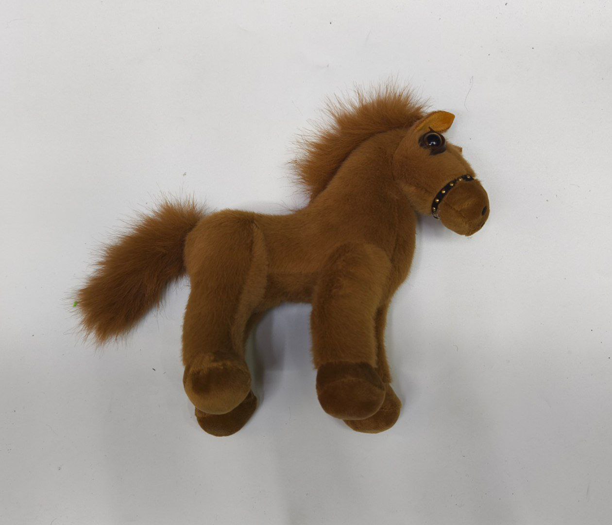 Мягкая игрушка Конь со сбруей 20 см 3 цвета